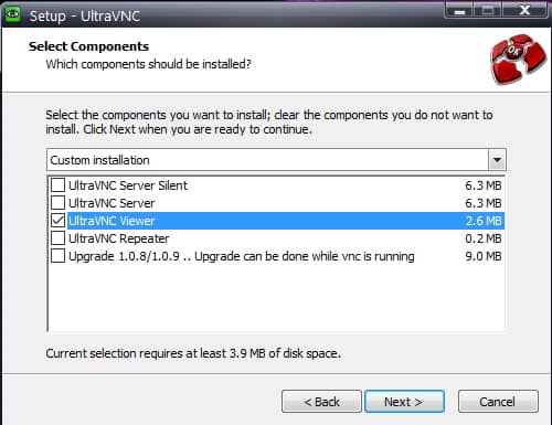 for windows instal UltraVNC Viewer 1.4.3.0